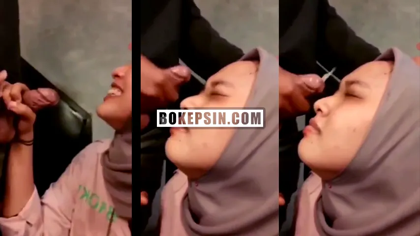 Bokep Indo Hijaber Cantik Kulum Muncrat Kena Wajah